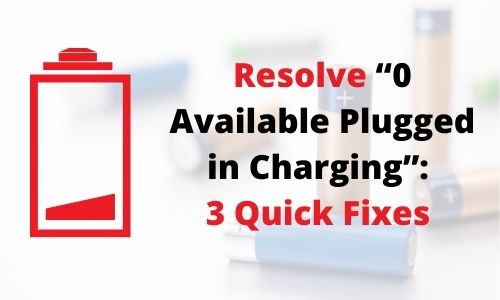 0 Available Plugged in Charging